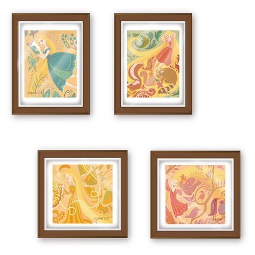 公式 ショップディズニー Oh My Cafe ラプンツェル 額縁マグネット ランダム4種