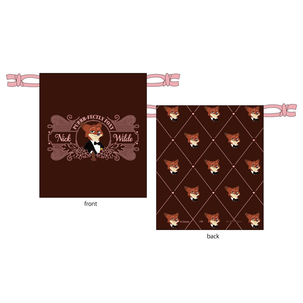 【OH MY CAFE】ズートピア2 巾着（ニック）