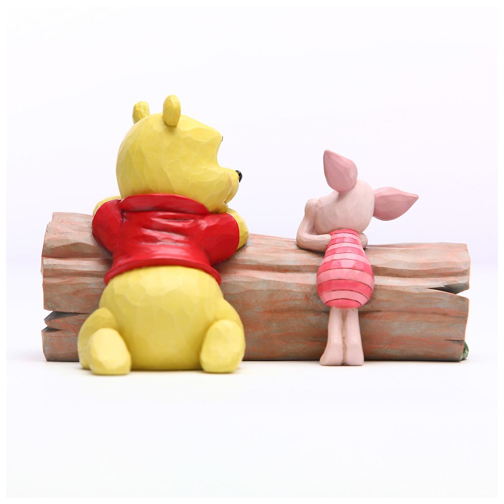 公式 ショップディズニー Enesco プーさん ピグレット フィギュア 丸太 Disney Traditions