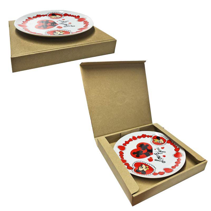 ディズニー ノスタルジカ 直径19cmプレート ミッキーマウス＆ミニーマウス ハート