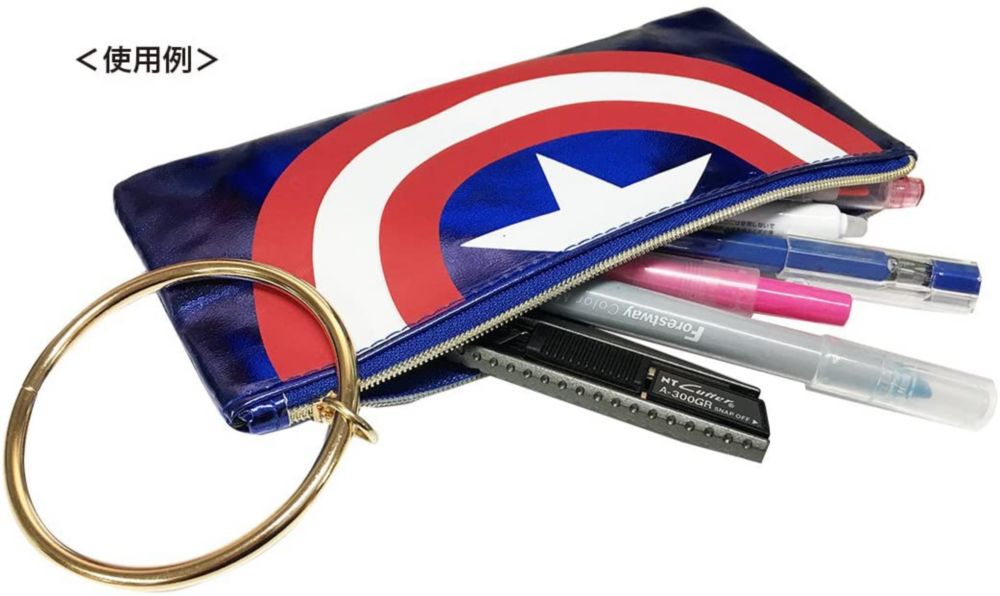 MARVEL マーベル フラットポーチ / キャプテン・アメリカ シールド