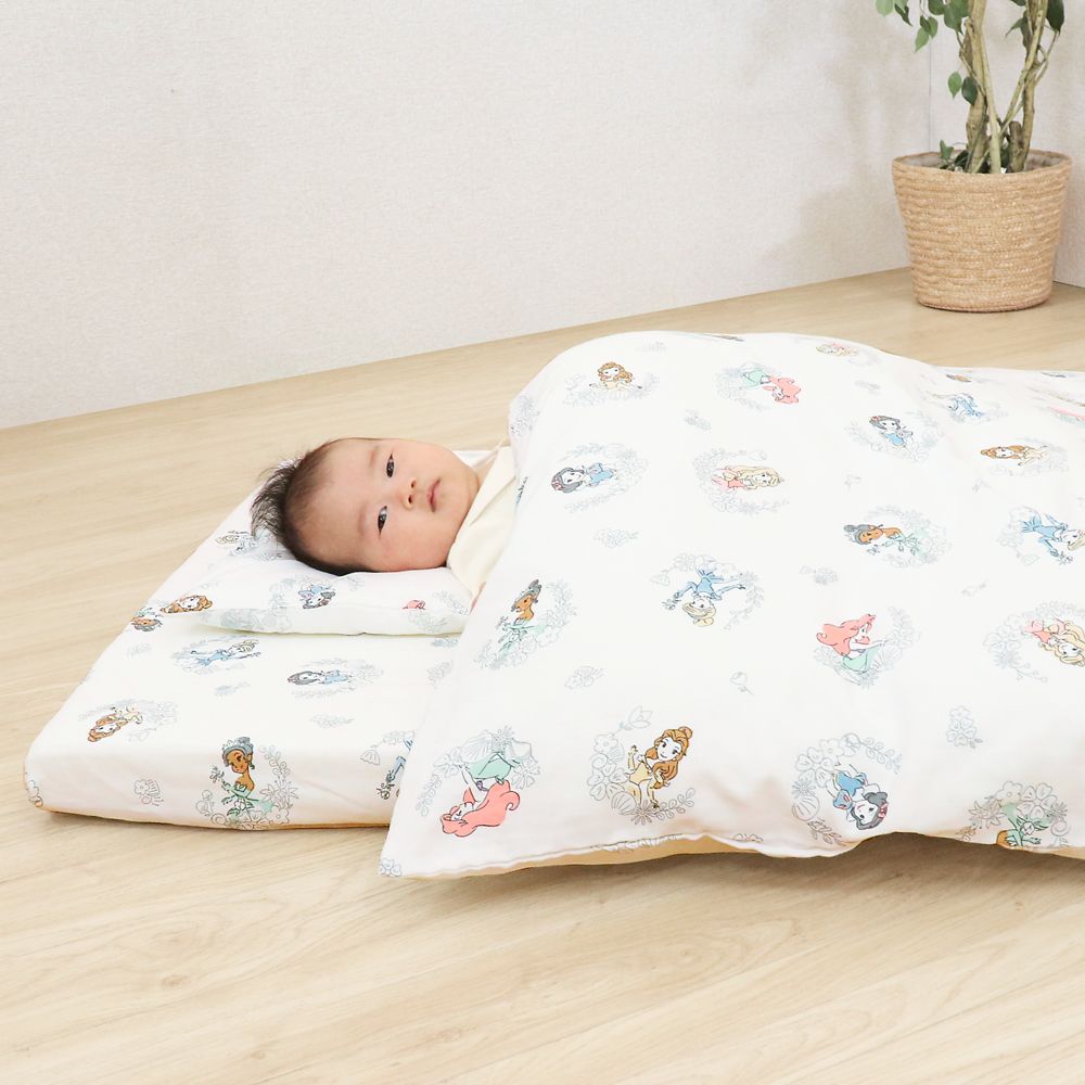 ディズニープリンセス ベビー布団 11点セット レギュラーサイズ オーガニックコットン ダブルガーゼ NZ1124-FU