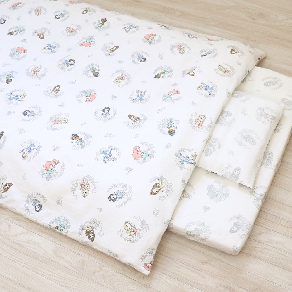 ディズニープリンセス ベビー布団 11点セット ミニサイズ オーガニックコットン ダブルガーゼ NZ1124-FUM