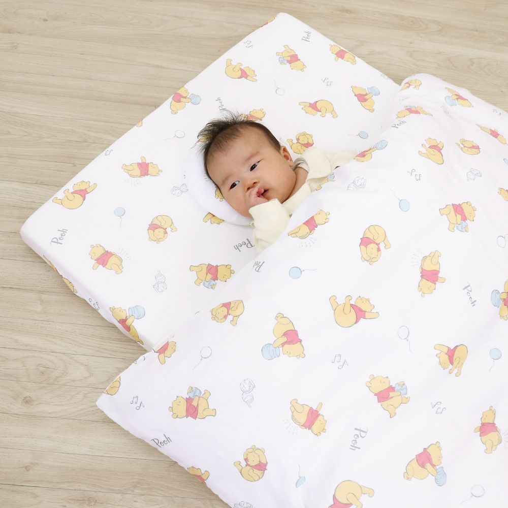 くまのプーさん ベビー布団 11点セット レギュラーサイズ オーガニックコットン ダブルガーゼ NZ1125-FU
