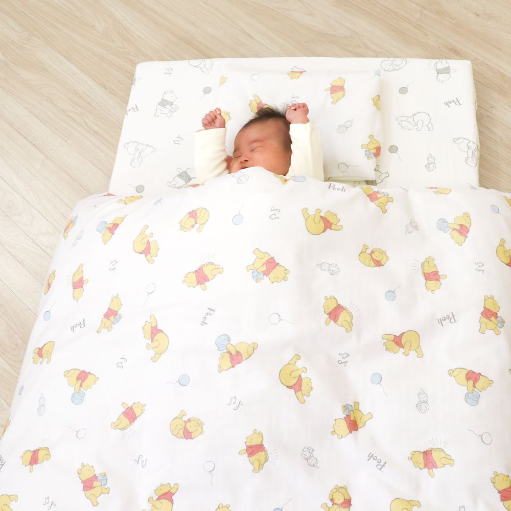 くまのプーさん ベビー布団 11点セット レギュラーサイズ オーガニックコットン ダブルガーゼ NZ1125-FU