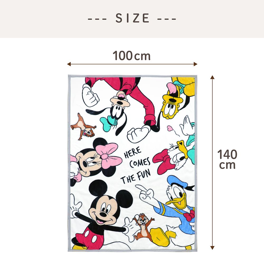 ミッキー＆フレンズ 毛布 100&times;140cm ニューマイヤー NZ2900-MK