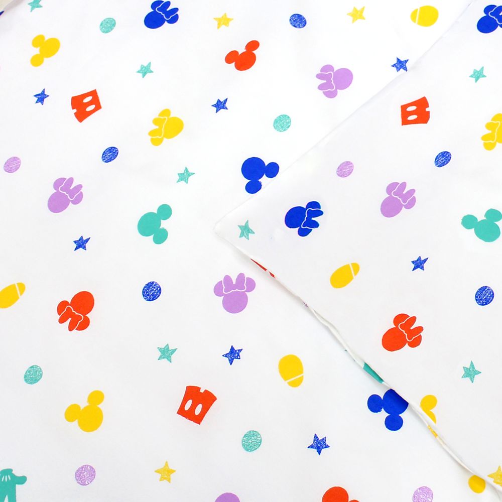 ミッキーアイコン お昼寝布団セット 3点 綿100％ 敷き布団 防水バッグ ネームタグ付き NZ1256-3