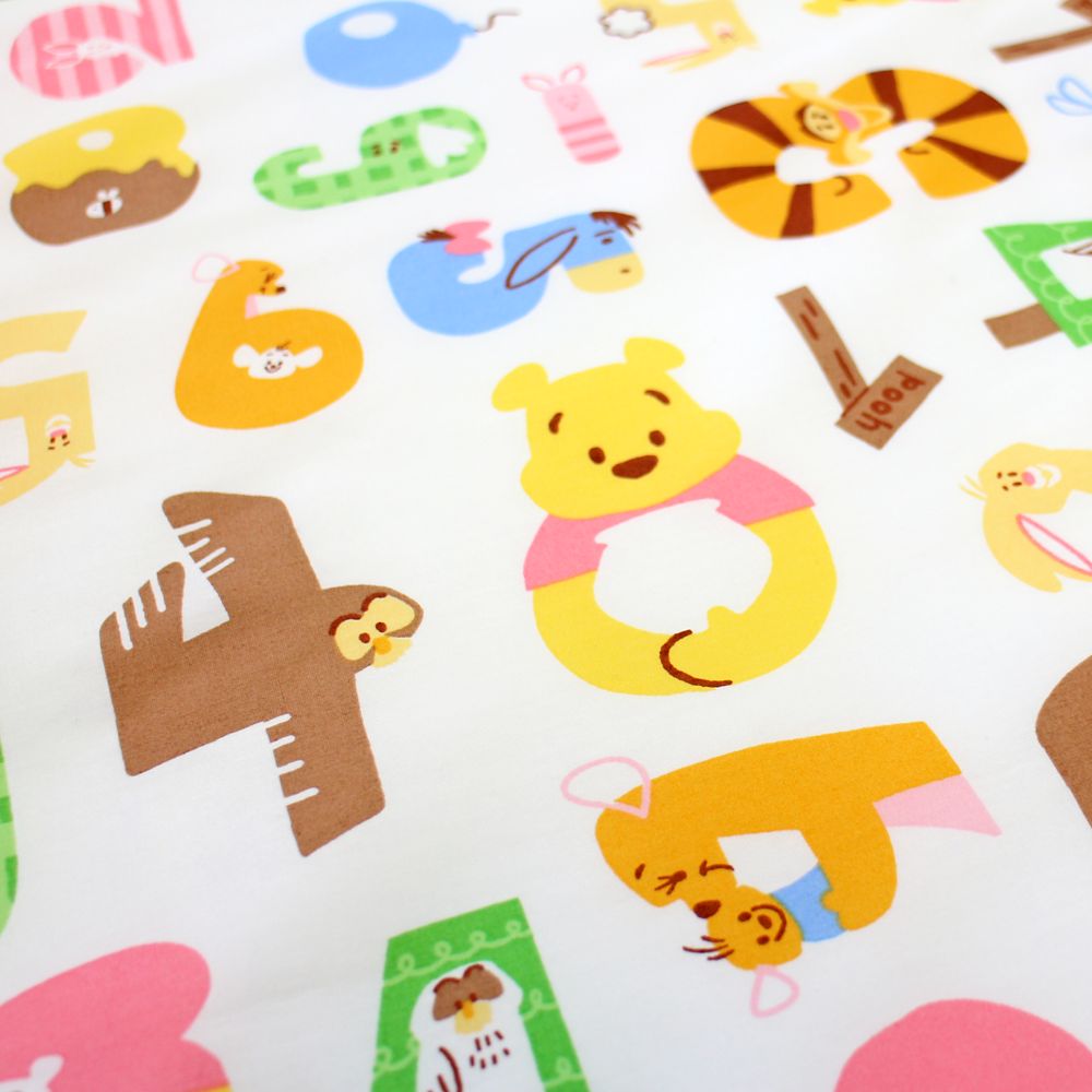 プーさん ティガー お昼寝布団セット 3点 綿100％ 敷き布団 防水バッグ ネームタグ付き 数字デザイン NZ1265-3