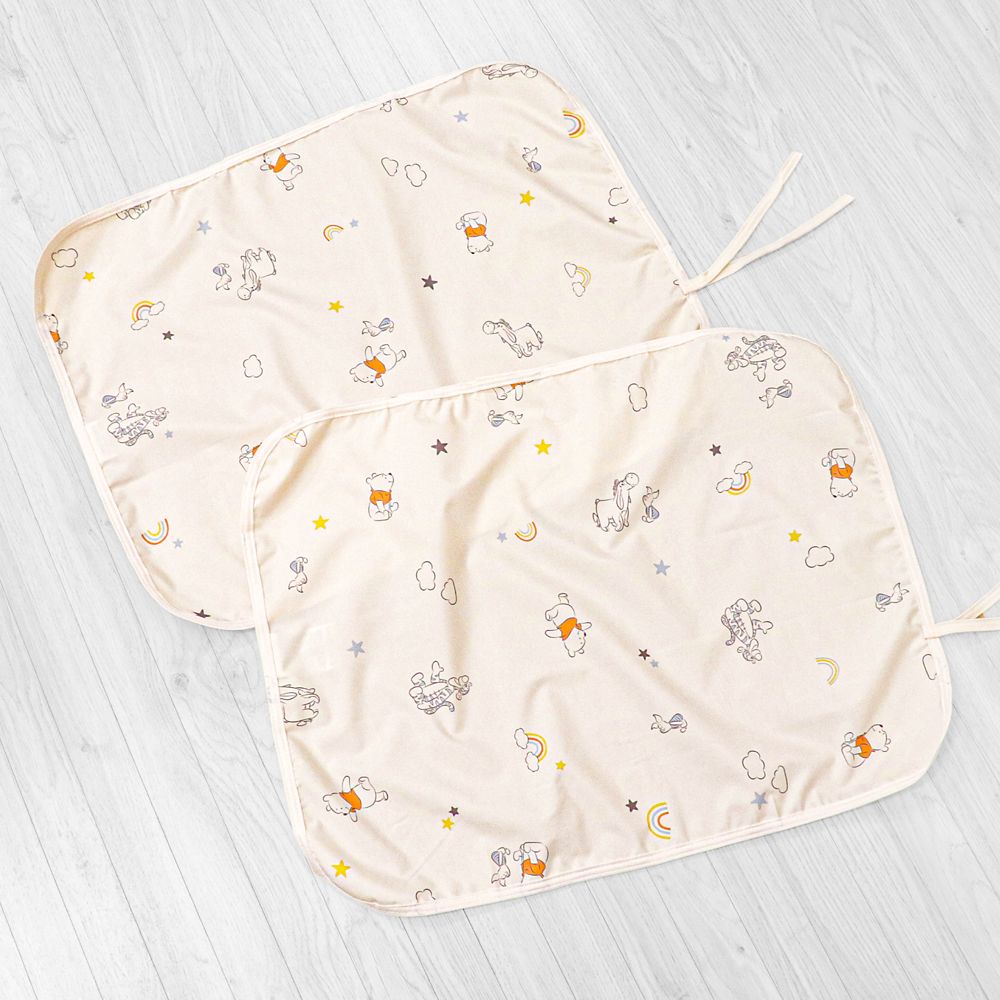 プー＆フレンズ おむつ替えシート 2枚セット 45&times;58cm 裏面防水 吸水加工 NZ3225-A