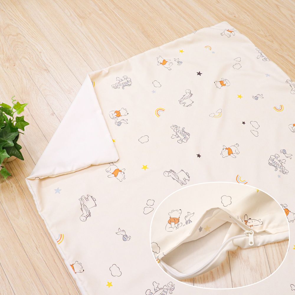 プー＆フレンズ 掛け布団カバー 105&times;130cm 吸水加工 ベビー布団カバー NZ3225-T1