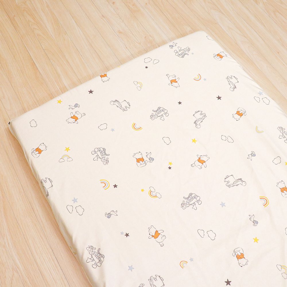 プー＆フレンズ 敷き布団カバー 90&times;130cm 吸水加工 ベビー布団カバー NZ3225-T2