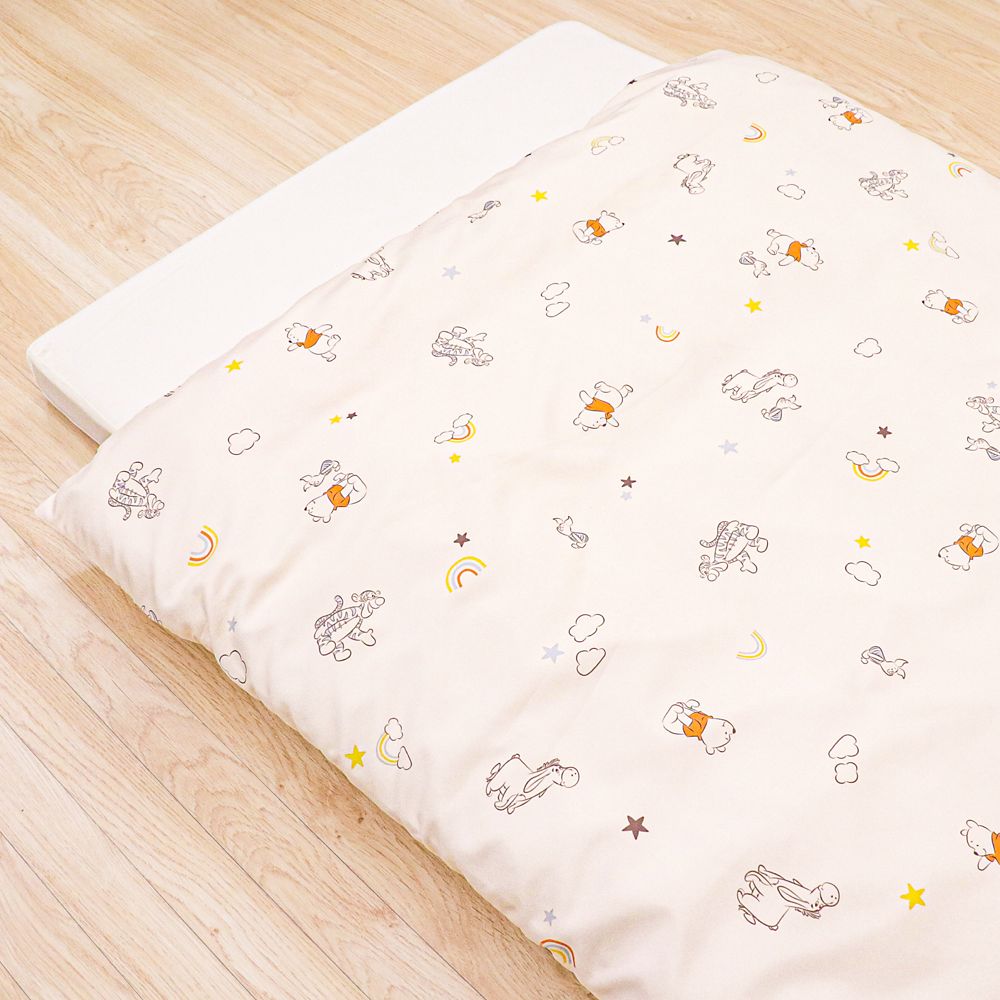 プー＆フレンズ お昼寝掛け布団カバー 肌布団カバー 90&times;120cm 吸水加工 お昼寝布団カバー ベビー布団カバー NZ3225-T5