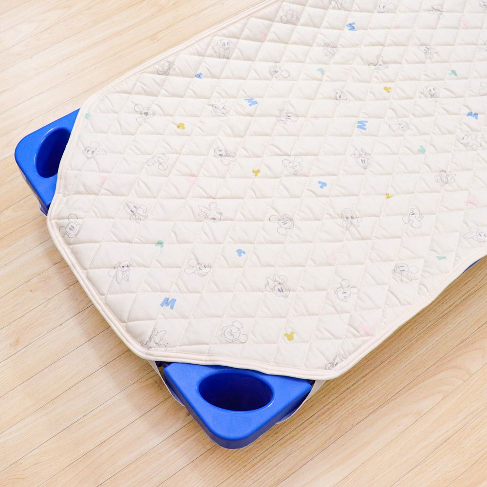 ミッキー＆ミニー コットカバー 60&times;130cm 裏面メッシュ キルト 吸水加工 ネームタグ付き NZ3226-G