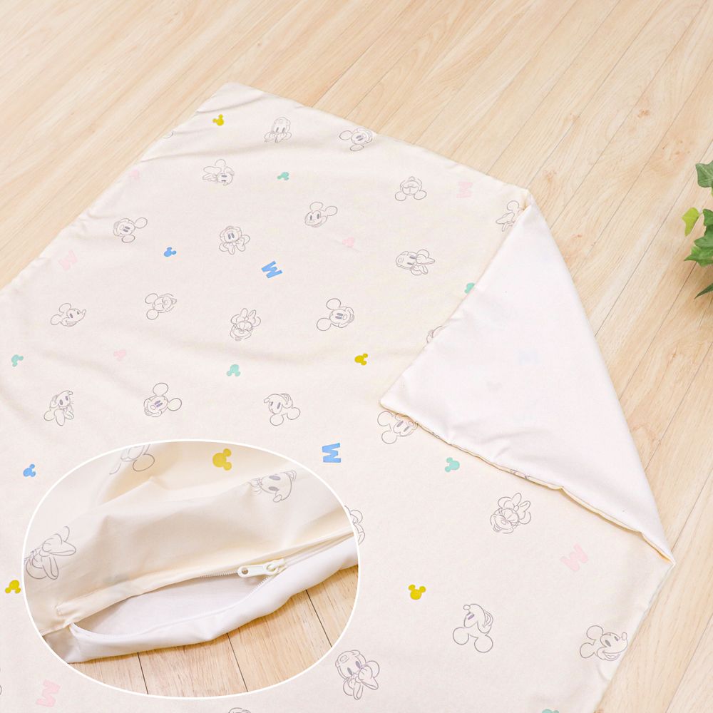 ミッキー＆ミニー 掛け布団カバー 105&times;130cm 吸水加工 ベビー布団カバー NZ3226-T1