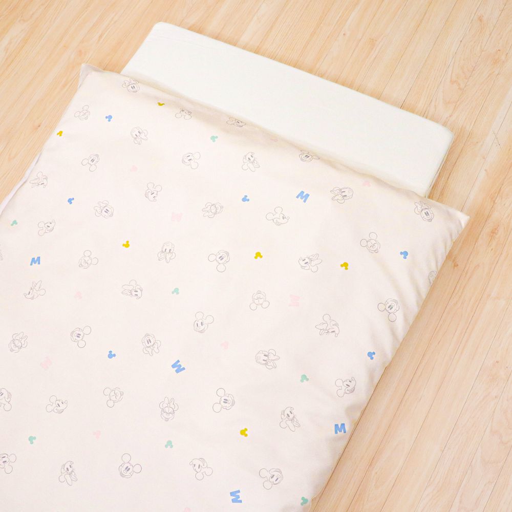 ミッキー＆ミニー 掛け布団カバー 105&times;130cm 吸水加工 ベビー布団カバー NZ3226-T1