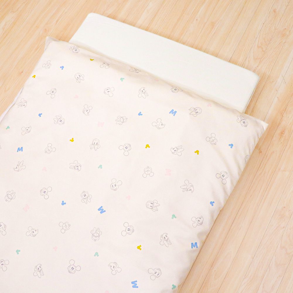 ミッキー＆ミニー お昼寝掛け布団カバー 肌布団カバー 90&times;120cm 吸水加工 お昼寝布団カバー ベビー布団カバー NZ3226-T5