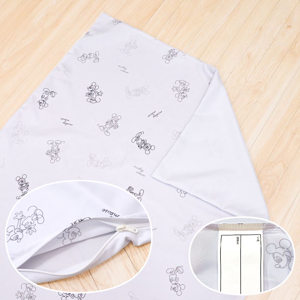 ミッキーマウス お昼寝掛け布団カバー 肌布団カバー 90&times;120cm 吸水加工 お昼寝布団カバー ベビー布団カバー NZ3227-T5