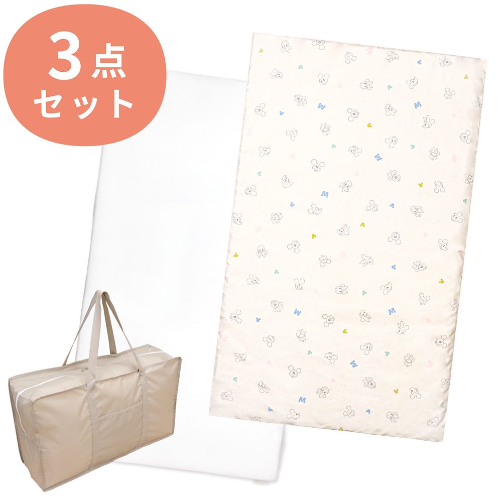 プー＆フレンズ お昼寝布団セット 3点 敷き布団 防水バッグ ネームタグ付き NZ3225-3