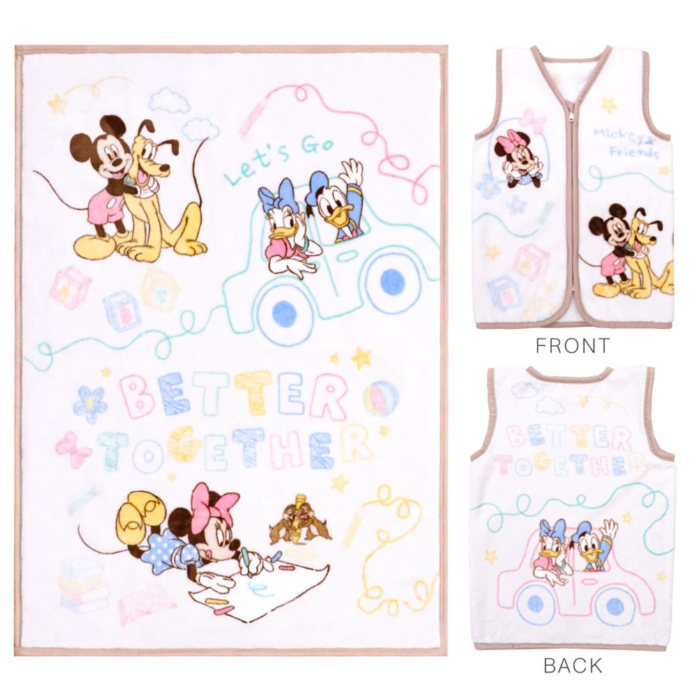 ミッキー＆フレンズ 毛布＋スリーパー 2点セット ニューマイヤー NZ2002s-MK