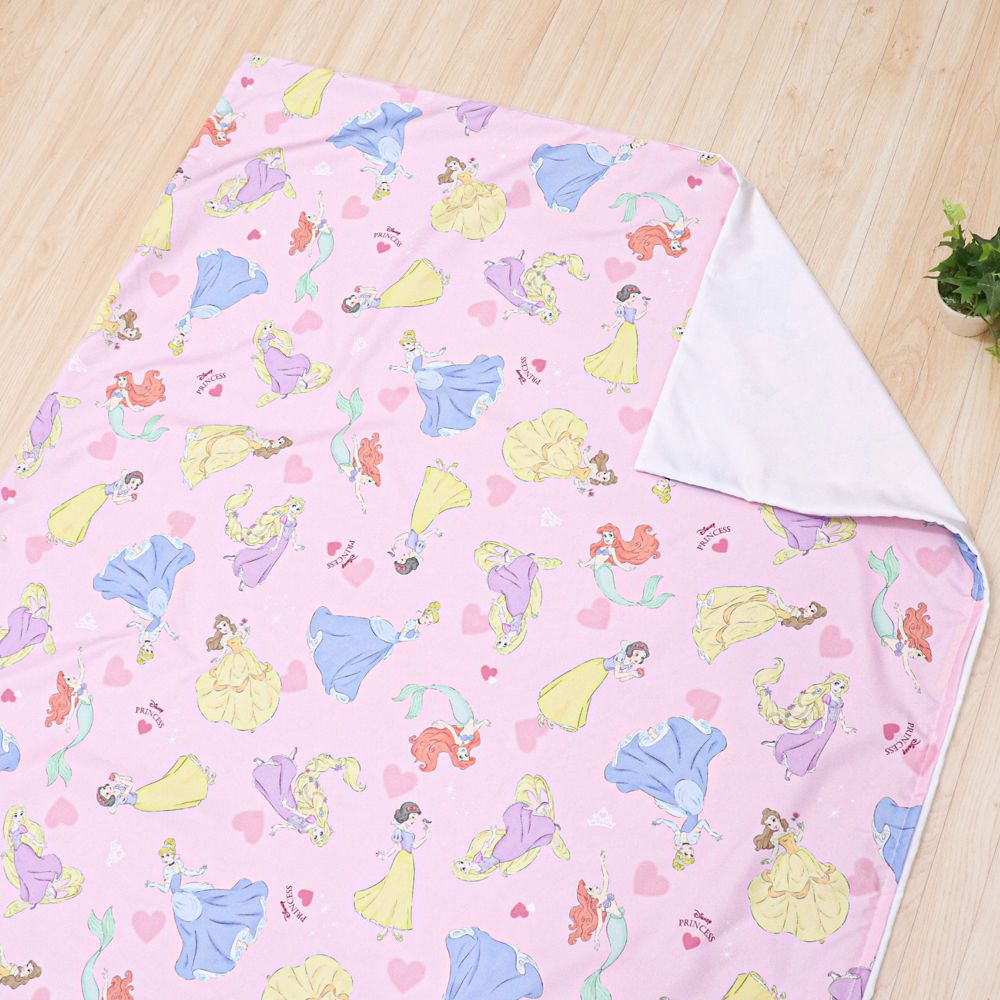 ディズニープリンセス 敷き布団カバー 90&times;130cm ラプンツェル アリエル シンデレラ ベル 白雪姫 ピーチスキン加工 ベビー布団カバー NZ3026-T2
