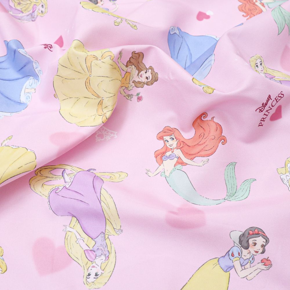 ディズニープリンセス お昼寝掛け布団カバー 肌布団カバー 90&times;120cm ラプンツェル アリエル シンデレラ ベル 白雪姫 ピーチスキン加工 お昼寝布団カバー ベビー布団カバー NZ3026-T5