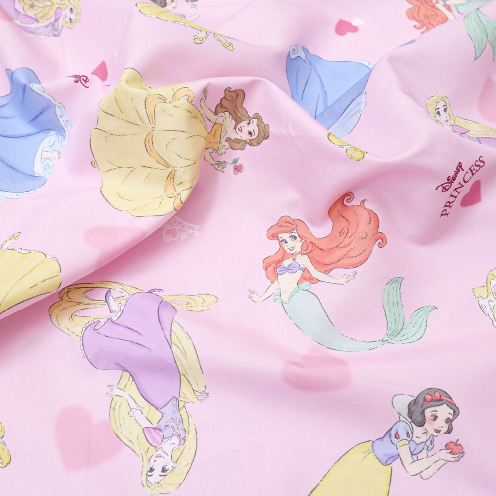 ディズニープリンセス お昼寝敷き布団カバー 75&times;125cm ラプンツェル アリエル シンデレラ ベル 白雪姫 ピーチスキン加工 お昼寝布団カバー NZ3026-T6