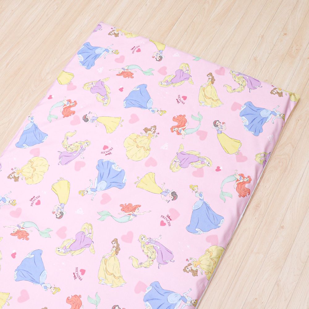 ディズニープリンセス お昼寝敷き布団カバー 75&times;125cm ラプンツェル アリエル シンデレラ ベル 白雪姫 ピーチスキン加工 お昼寝布団カバー NZ3026-T6