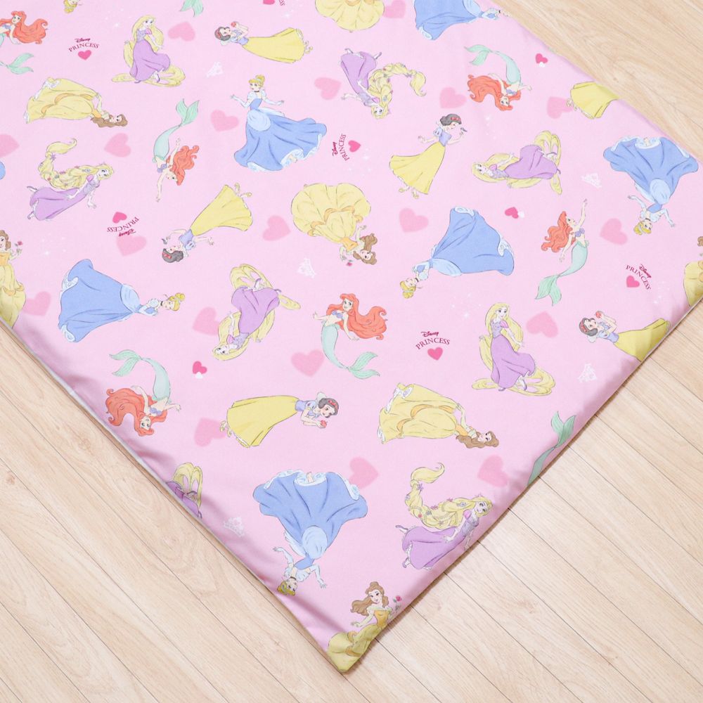 ディズニープリンセス お昼寝布団セット 3点 ラプンツェル アリエル シンデレラ ベル 白雪姫 敷き布団カバー 敷き布団 防水バッグ ネームタグ付き NZ3026-3