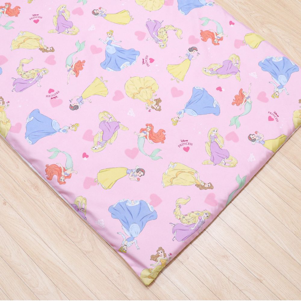 ディズニープリンセス お昼寝敷き布団 ラプンツェル アリエル シンデレラ ベル 白雪姫 ネームタグ付き 敷き布団カバー NZ3026-SK