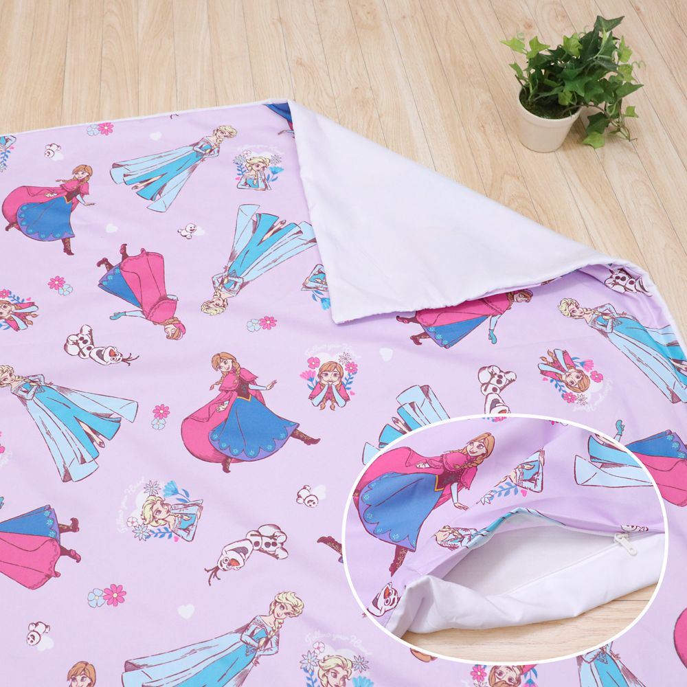 アナ エルサ オラフ 掛け布団カバー アナと雪の女王 105&times;130cm ピーチスキン加工 ベビー布団カバー NZ3027-T1