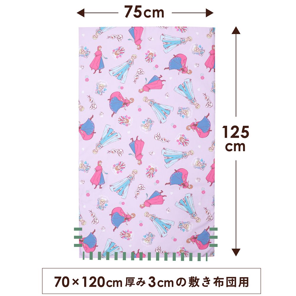 アナ エルサ オラフ お昼寝敷き布団カバー アナと雪の女王 75&times;125cm ピーチスキン加工 お昼寝布団カバー NZ3027-T6