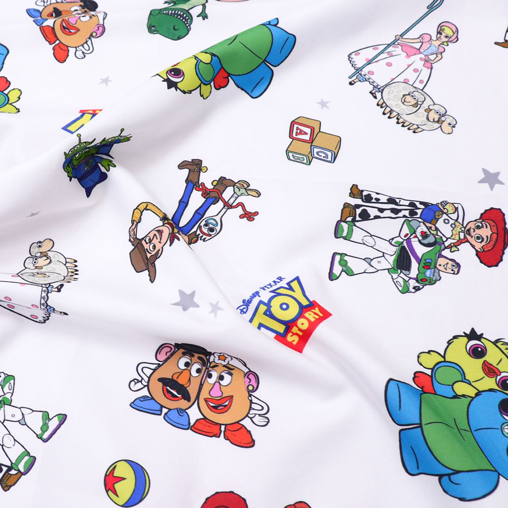 トイ・ストーリー 敷き布団カバー 90&times;130cm ウッディ バズ・ライトイヤー ジェシー エイリアン ミスター・ポテトヘッド ミセス・ポテトヘッド レックス ハム ボー・ピープ ピーチスキン加工 ベビー布団カバー NZ3028-T2