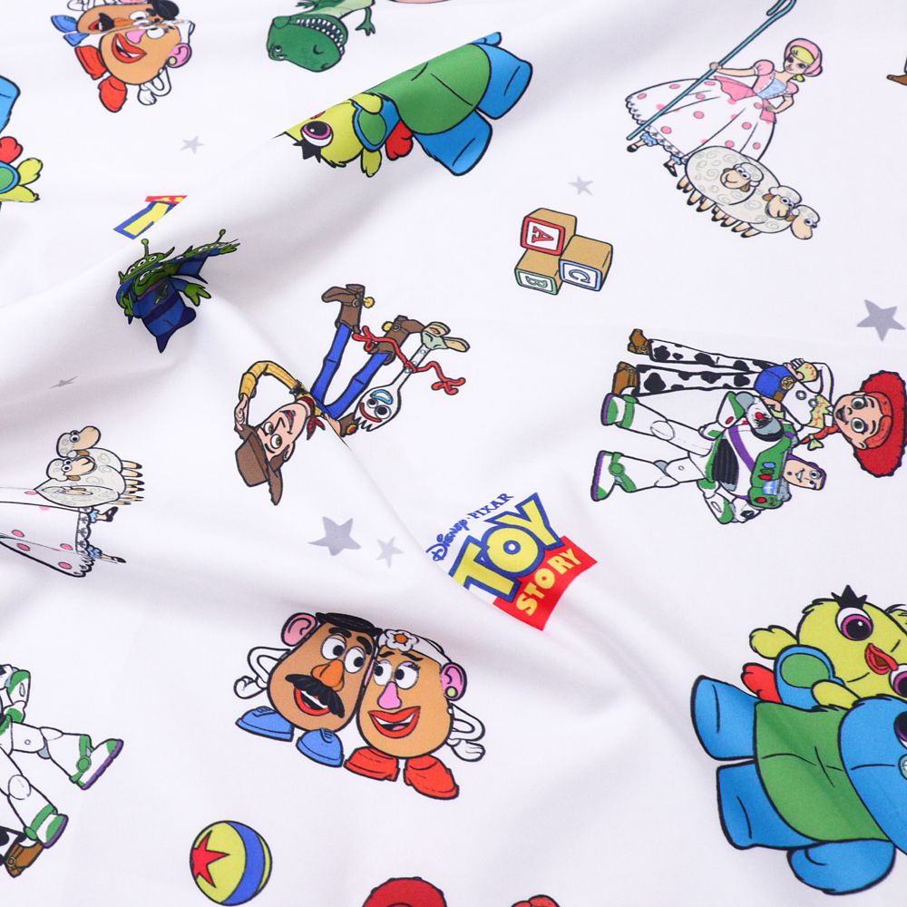 トイ・ストーリー お昼寝敷き布団カバー 75&times;125cm ウッディ バズ・ライトイヤー ジェシー エイリアン ミスター・ポテトヘッド ミセス・ポテトヘッド レックス ハム ボー・ピープ ピーチスキン加工 お昼寝布団カバー NZ3028-T6