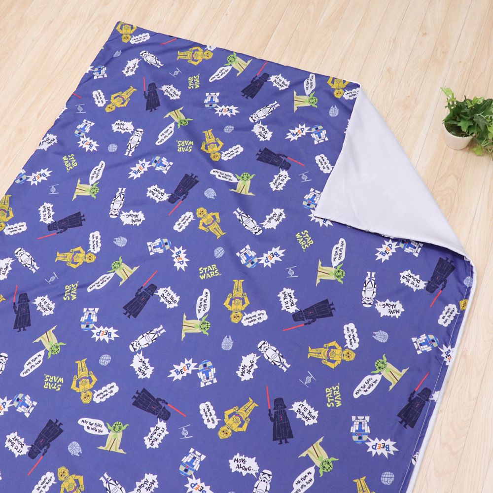スター・ウォーズ  掛け布団カバー 105&times;130cm  STAR WARS ダース・ベイダー ヨーダ R2-D2 C-3PO ストームトルーパー ピーチスキン加工 ベビー布団カバー NS3022-T1
