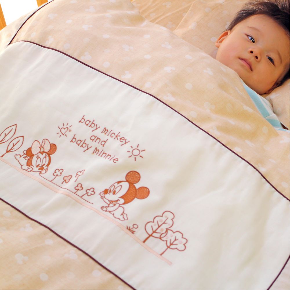 ベビーミッキー ミニー ベビー布団 10点セット レギュラーサイズ オーガニックコットン ダブルガーゼ NZ1120-FU
