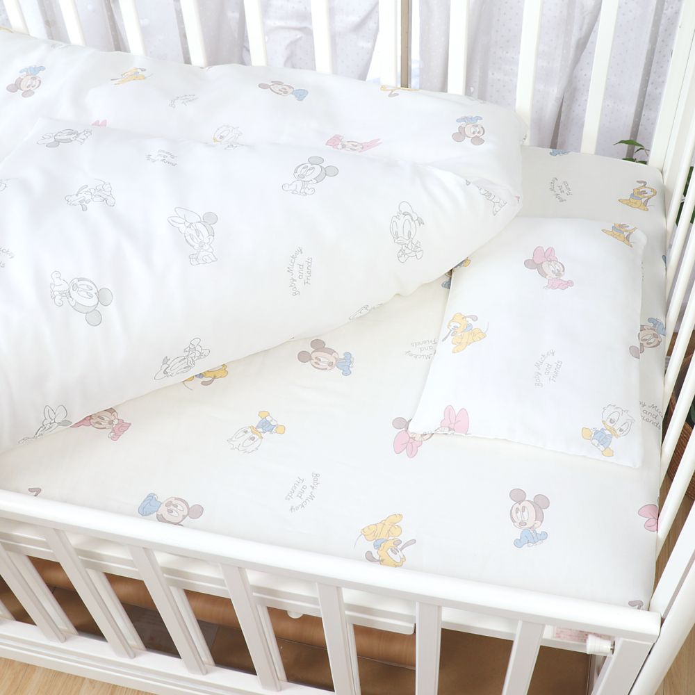 ベビーミッキー&フレンズ ベビー布団 12点セット レギュラーサイズ オーガニックコットン ダブルガーゼ NZ1123-FU