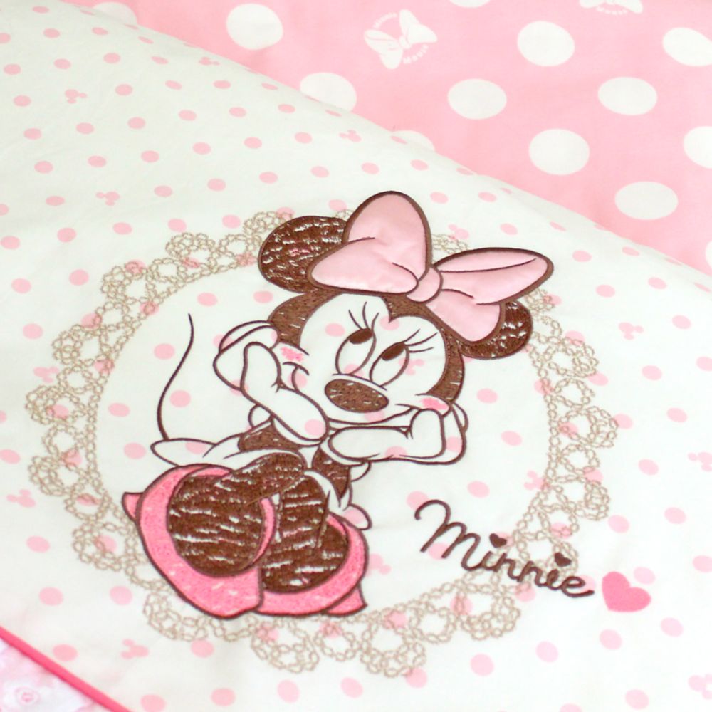 ミニー ベビー布団 11点セット レギュラーサイズ 綿100％ 刺しゅう フリル レース NZ1131-FU