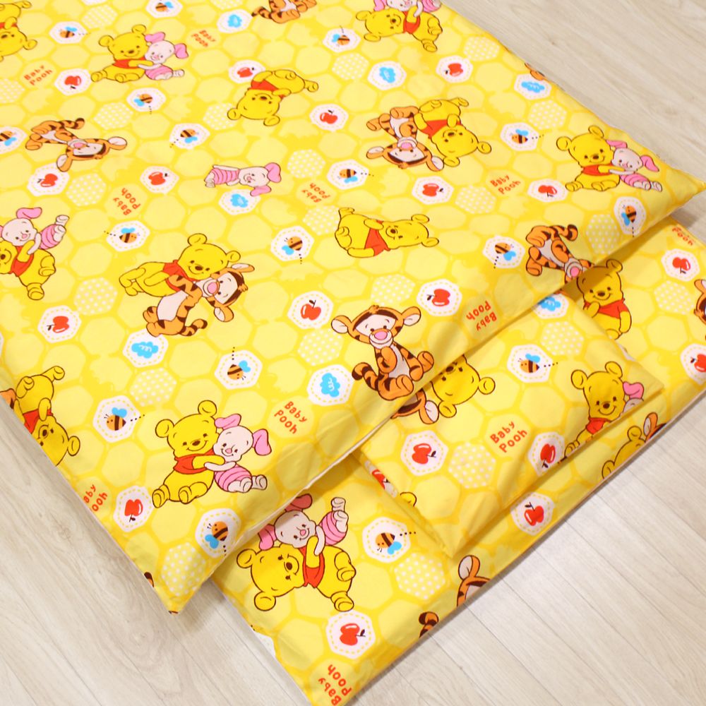 プーさん ティガー ピグレット お昼寝布団セット 8点 綿100％ 防水バッグ 撥水バッグ ネームタグ付き NZ1250