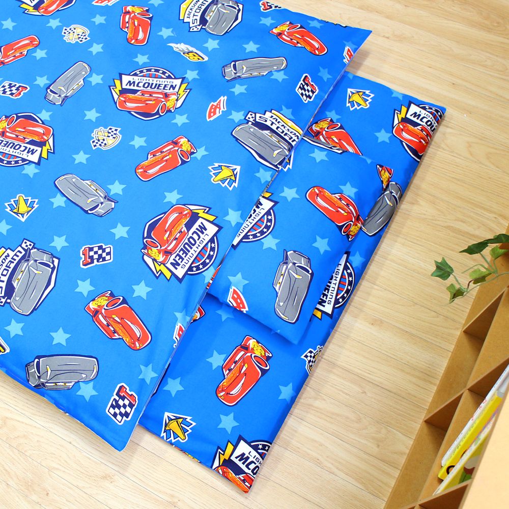 カーズ ライトニング・マックイーン お昼寝布団セット 8点 綿100％ 防水バッグ 撥水バッグ ネームタグ付き NZ1260