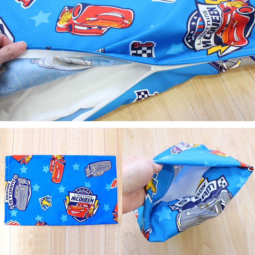 カーズ ライトニング・マックイーン お昼寝布団セット 8点 綿100％ 防水バッグ 撥水バッグ ネームタグ付き NZ1260
