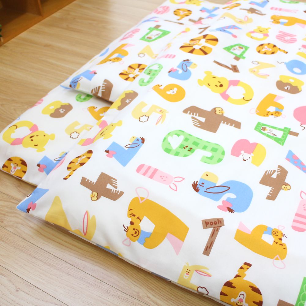 プーさん ティガー お昼寝布団セット 8点 綿100％ 防水バッグ 撥水バッグ ネームタグ付き 数字デザイン NZ1265