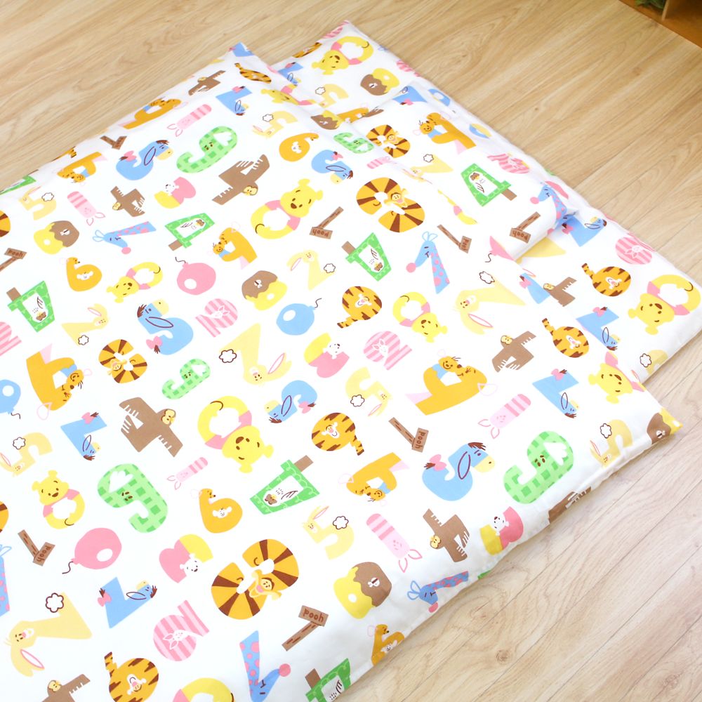 プーさん ティガー お昼寝布団セット 8点 綿100％ 防水バッグ 撥水バッグ ネームタグ付き 数字デザイン NZ1265