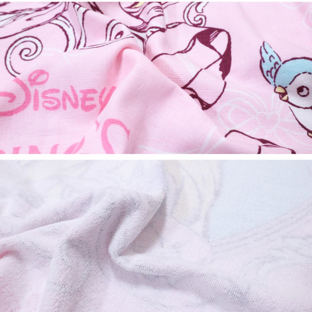 ディズニープリンセス タオルケット 100&times;140cm ラプンツェル アリエル シンデレラ ベル 白雪姫 ジャスミン 表ガーゼ 裏パイル 綿100% NZ1410-PR