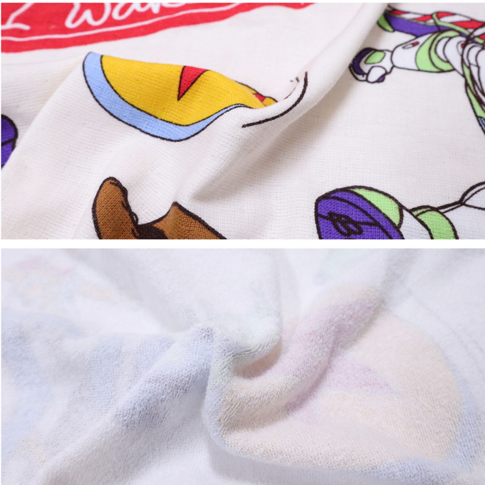 トイ・ストーリー タオルケット 100&times;140cm ウッディ バズ・ライトイヤー エイリアン レックス ハム フォーキー ダッキー＆バニー 表ガーゼ 裏パイル 綿100% NZ1410-TS