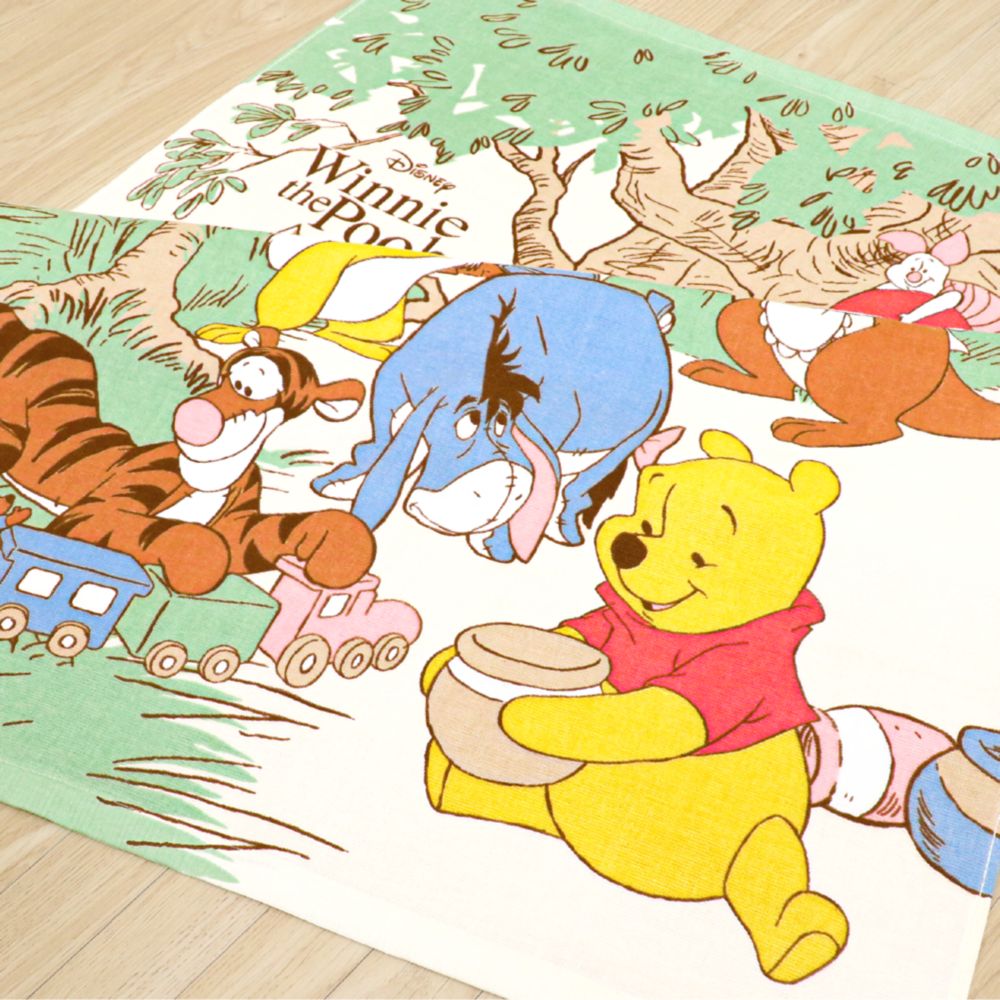 プーさん ティガー イーヨー  タオルケット 70&times;100cm 表ガーゼ 裏パイル 綿100% NZ1700-PH