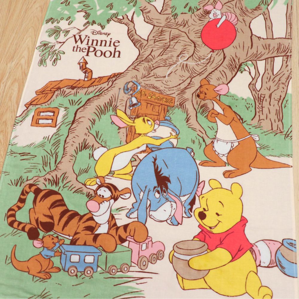 プーさん ティガー イーヨー  タオルケット 70&times;100cm 表ガーゼ 裏パイル 綿100% NZ1700-PH