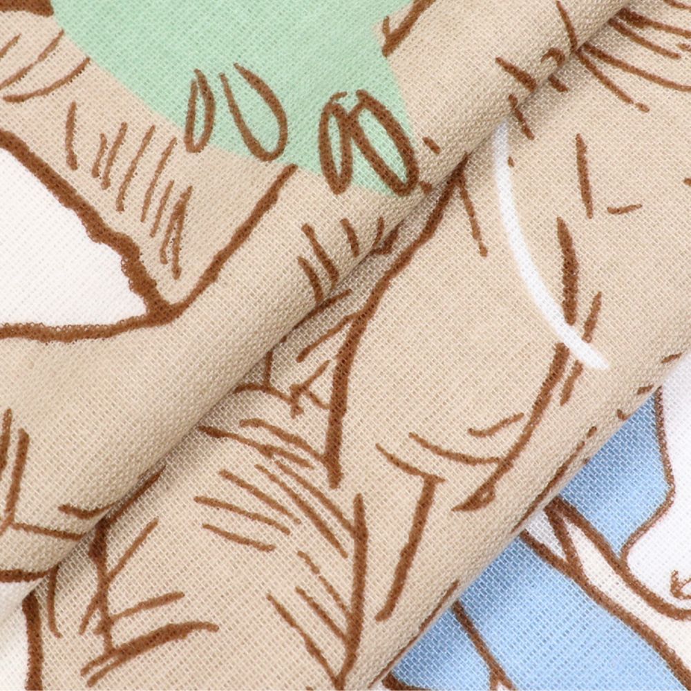 プーさん ティガー イーヨー  タオルケット 70&times;100cm 表ガーゼ 裏パイル 綿100% NZ1700-PH