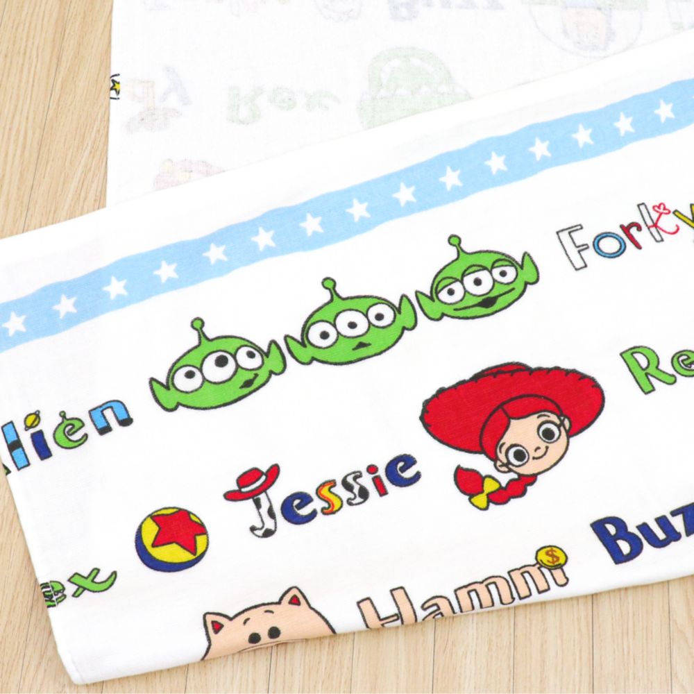 トイ・ストーリー ウッディ バズ・ライトイヤー タオルケット 70&times;100cm 表ガーゼ 裏パイル 綿100% NZ1701-TS