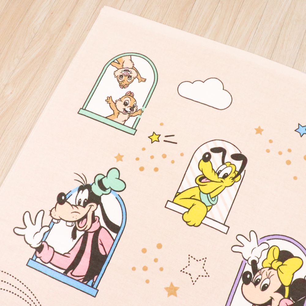 ミッキー ミニー ドナルド デイジー チップ＆デール タオルケット 70&times;100cm 表ガーゼ 裏パイル 綿100% NZ1701-MC