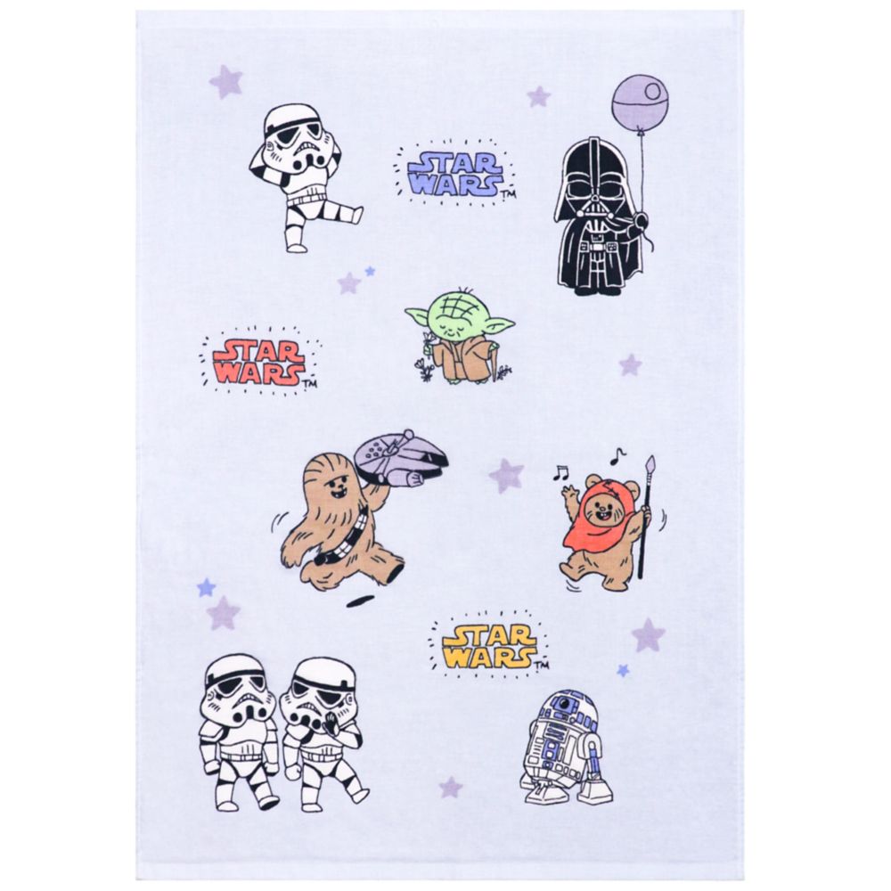 スター・ウォーズ タオルケット 70&times;100cm  STAR WARS ダース・ベイダー ヨーダ R2-D2 ストームトルーパー イウォーク 表ガーゼ 裏パイル 綿100% NS1703-SW
